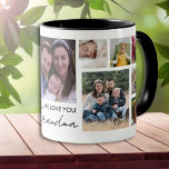 We Love You Grandma 13 Photo Collage White Mug<br><div class="desc">Surprise your grandmother with a truly unique and sentimental gift – the We Love You Grandma 13 Photo Collage White Mug. With its customizable 13 photo template, you can create your own personalized family photo keepsake that she will cherish forever. Perfect for Mother's Day, Grandparents Day, or her birthday, this...</div>
