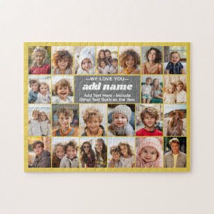 We Love You Grandma - 23 Photo Collage Jigsaw Puzzle