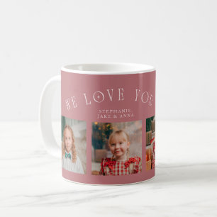 We Love You Grandma 4-Photo Pink Coffee Mug