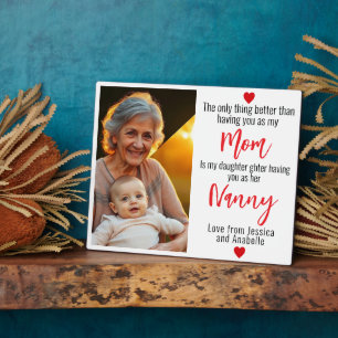 We Love You Grandma Custom 1-Photo Plaque