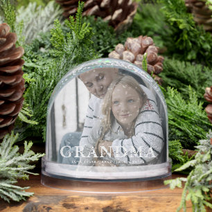 We Love You Grandma Custom Snow Globe