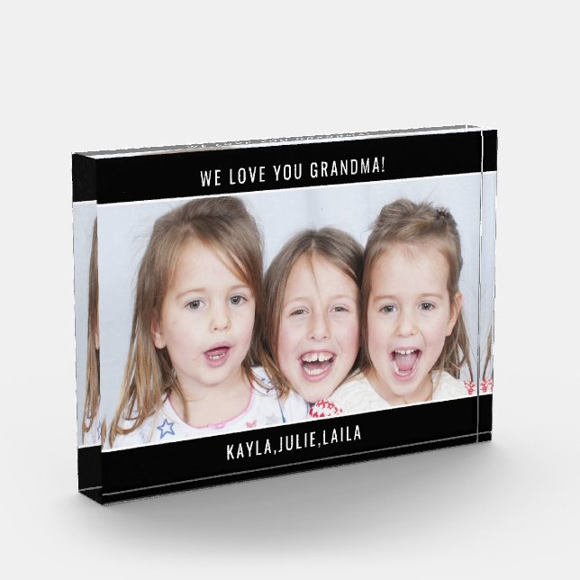 We Love You Grandma Family Photo (Left)