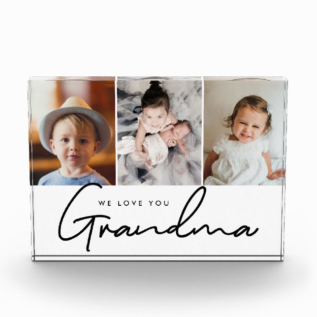 We love you Grandma Grandchildren photos (Front)