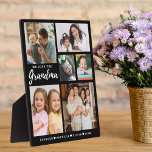 We Love You Grandma Grandkids 6 Photo Collage Plaque<br><div class="desc">Customised photo plaque gift for grandma personalised with grandchildren photos and names.Makes a special, memorable and unique keepsake gift for holidays, birthday, grandparents day, mothers day and Christmas.</div>