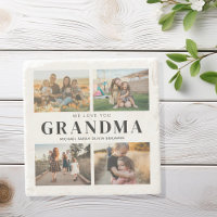 We Love You Grandma Personalised 4 Photo Collage