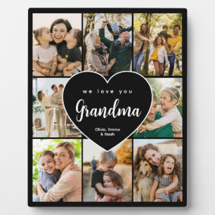 We Love You Grandma Personalised 8 Photo Collage Plaque