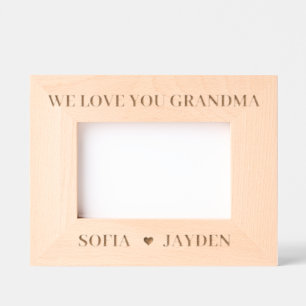 We Love You Grandma Personalised Etched Frames