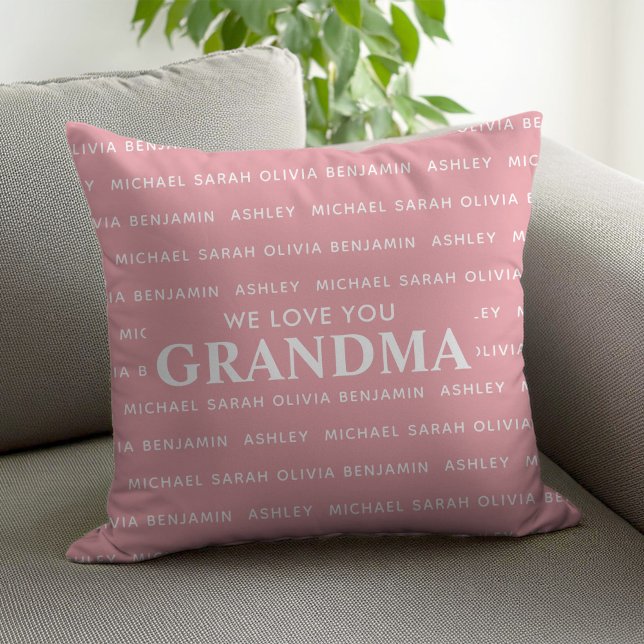We Love You Grandma Personalised Kids Names Cushion (Creator Uploaded)