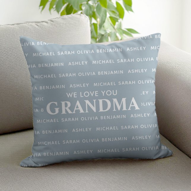We Love You Grandma Personalised Kids Names Cushion (Creator Uploaded)