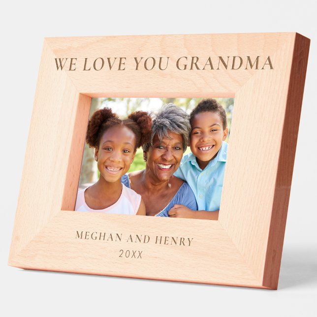 We Love You Grandma Personalised Photo Frame Gift (Creator Uploaded)