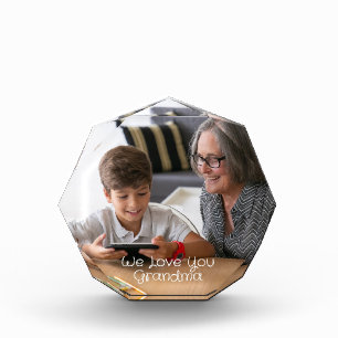 “We Love You Grandma” Personalized Photo Block