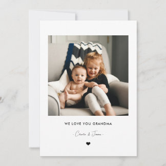 We Love You Grandma Photo Card from Grandkids 