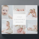 We Love You Grandma Photo Collage Plaque<br><div class="desc">A beautiful way to show Grandma your love. This custom plaque features a collage of images and space to include a personalised message and names.   
 For more advanced customisation of this design,  simply select the "Customise It" button above!</div>