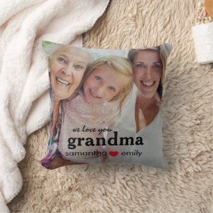 we love you grandma photo  cushion