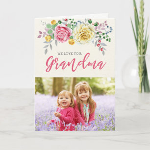 We Love You, Grandma   Photo Greeting Card