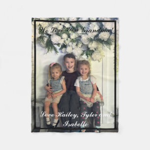 We Love You Grandma Photo Mother's Day Blanket
