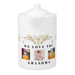 We Love You Grandma Wildflowers Collage Photo  