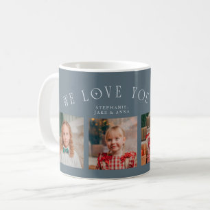 We Love You Grandpa 4-Photo Slate Blue Coffee Mug