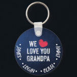 We love you Grandpa, Custom Names Key Ring<br><div class="desc">Grandpa Gift,  Gift for Him,  Personalised. *** if you encounter any design problem or need help,  you can contact me for assistance.***</div>