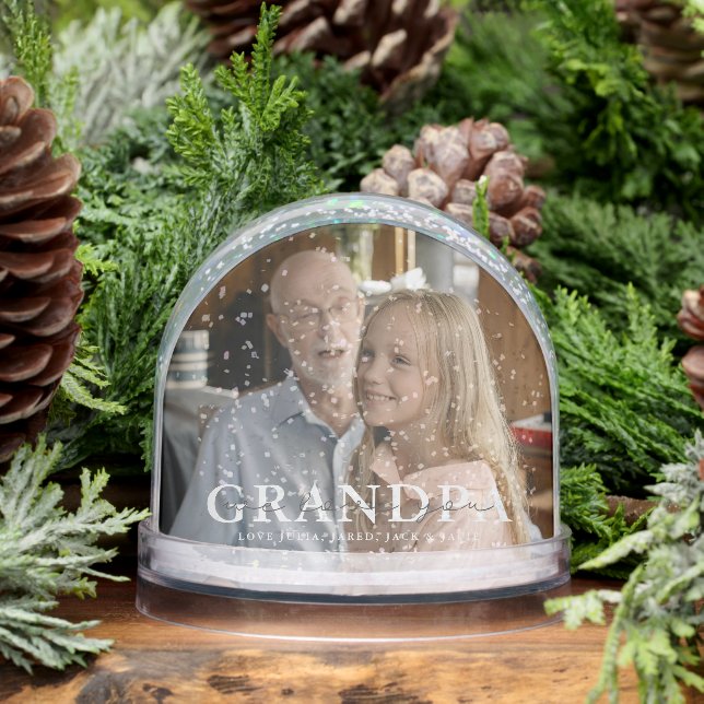 We Love You Grandpa Custom Snow Globe (Winter)