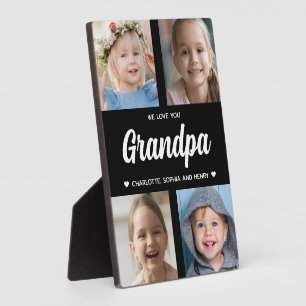We Love You Grandpa Family Photo Collage Plaque