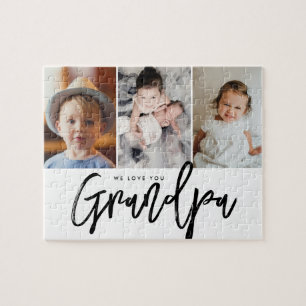 We love you Grandpa Grandchildren photos Jigsaw Puzzle