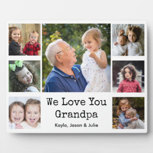 We Love You Grandpa Grandkids 7 Photo Collage  Plaque