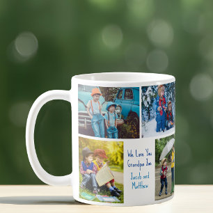 We Love You Grandpa Grandkids Photo Collage Coffee Mug