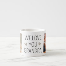 We Love You Grandpa Modern Black Minimalist Photo