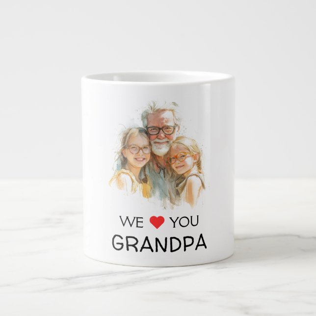 We Love You Grandpa Mug | Personalised Photo (Front)