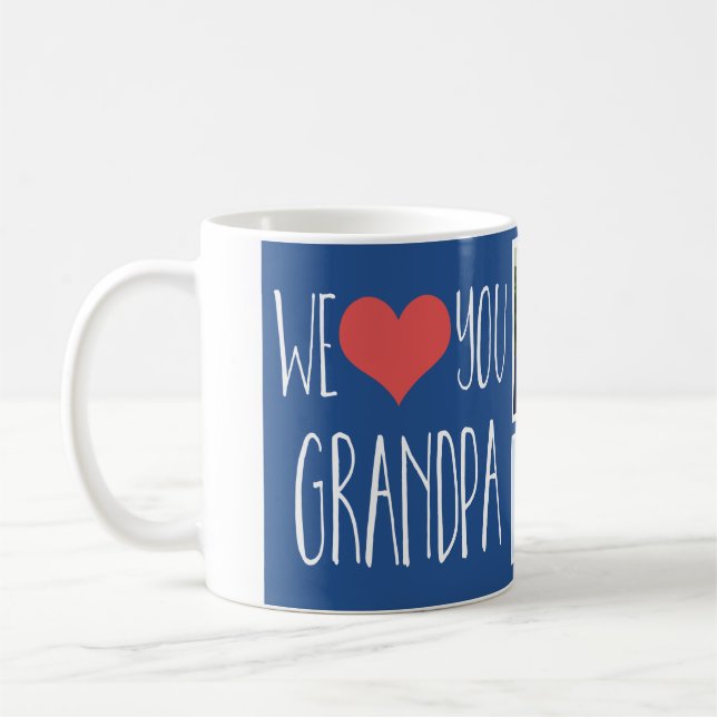 We love you Grandpa multi photo mug (Left)