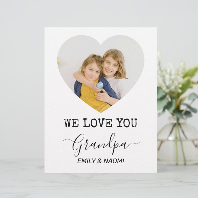 We Love You Grandpa | Personalised Letterhead (Standing Front)