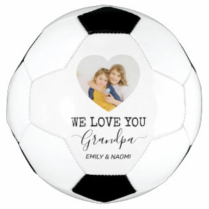 We Love You Grandpa Personalised Soccer Ball