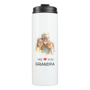 We Love You Grandpa Thermal Tumbler   Custom Photo