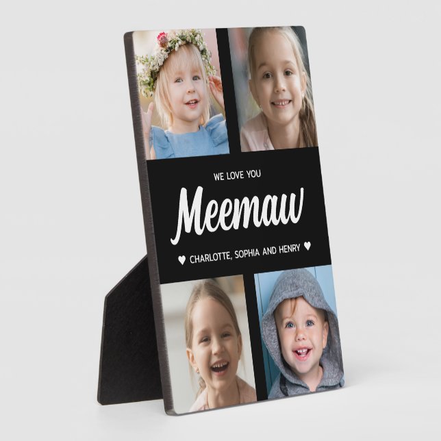 We Love You Meemaw Family Keepsake Photo Collage  Plaque (Side)
