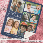 We Love You Mimi Grandkids 6 Photo Collage Blue   Sherpa Blanket<br><div class="desc">Customised Mimi blanket with grandkids names and  grandchildren photos .Makes a special, memorable and unique keepsake gift for holidays, birthday, grandparents day, mothers day and Christmas.</div>