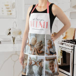 We Love You Mimi Photo Collage Apron<br><div class="desc">A personalizd apron for a special grandmother featuring a 6 photo collage template of the children,  the words "we love you mimi" in a cute pink gradient font,  and the kids names.</div>