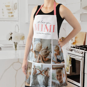 We Love You Mimi Photo Collage Apron