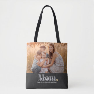 We Love You Mom Photo Gift T-Shirt Tote Bag