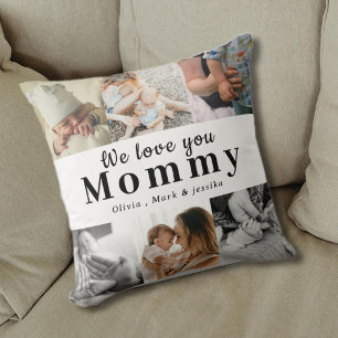 We Love You Mommy Personalized Photo Collage  Cushion