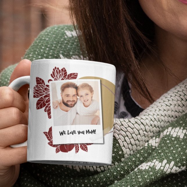 We Love You Mum 2 Pictures Modern Trendy Coffee Mug (Creator Uploaded)