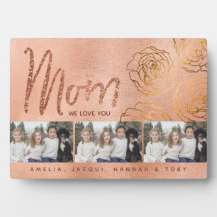 We Love You Mum 3 Photo Plaque