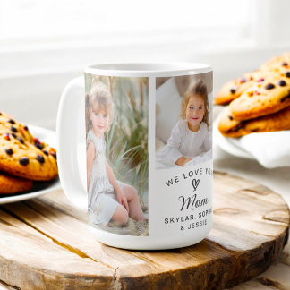 We Love You Mum Childrens Photo Collage Coffee Mug