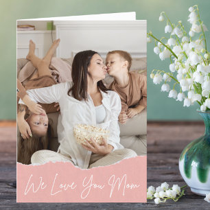 We Love You Mum Custom Photo Mother's Day Holiday Card