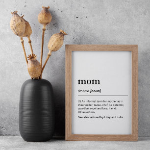 We Love You Mum Definition Poster Mothers Day Gift
