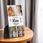 We Love You Mum Family Modern Photo Collage Plaque<br><div class="desc">The We Love You Mum Family Modern Photo Collage Plaque is a heartfelt keepsake that celebrates the special bond between a mother and her family. Featuring a customisable design, this plaque allows you to upload your favourite family photos and arrange them into a beautiful collage. The sleek, modern layout is...</div>