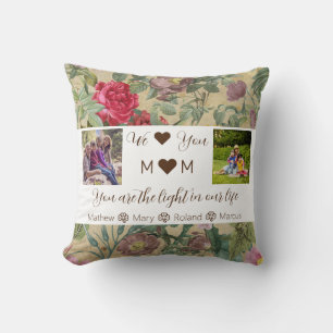 We love you Mum   Family Photo Cushion