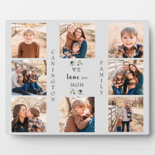 We love You Mum Foliage Name Photo Collage  Plaque
