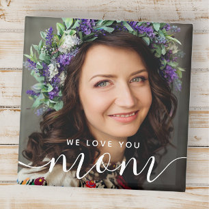 We Love You Mum Modern Classic Photo Magnet