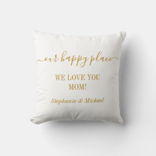 We love You Mum Mother's Day Gold Script Cushion